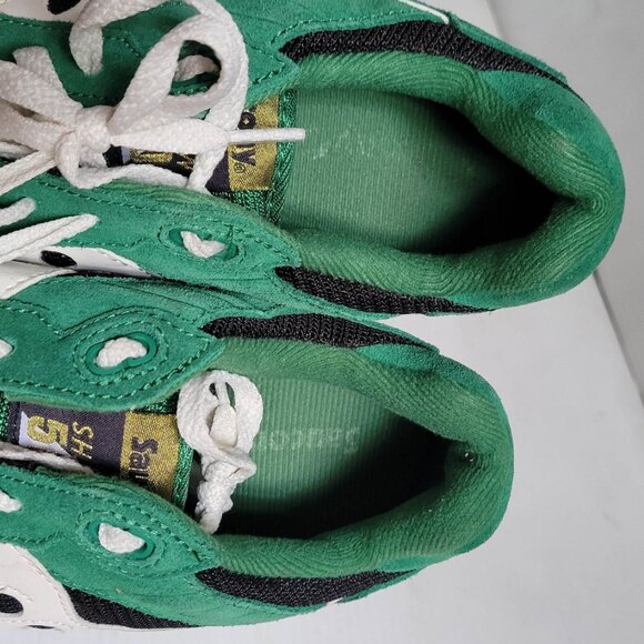 Saucony Shadow 5000 Green White Black Leather Sneaker Shoes S70404 Men\'s size 10 main image 10